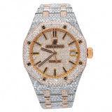 42MM AP Royal Oak Rose Tone Diamond Bezel 33CTW